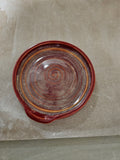 Wheel-Thrown Stoneware Spoon Rest – Red & Kiln-Blended Glaze