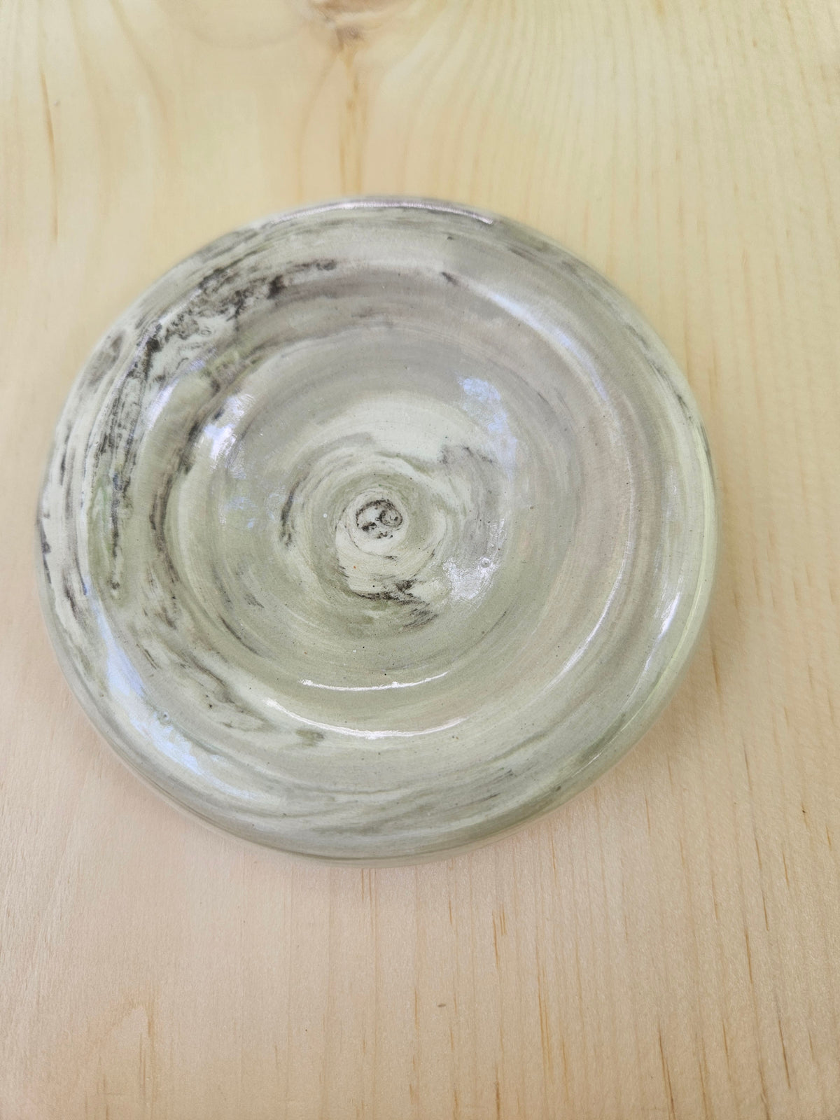 Sage Marbled Clay Ring Dish