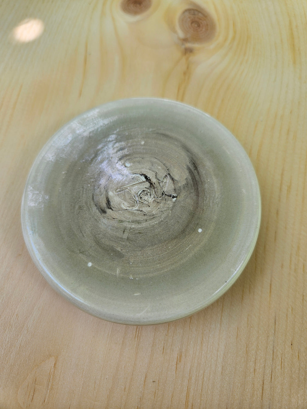 Sage Marbled Clay Ring Dish