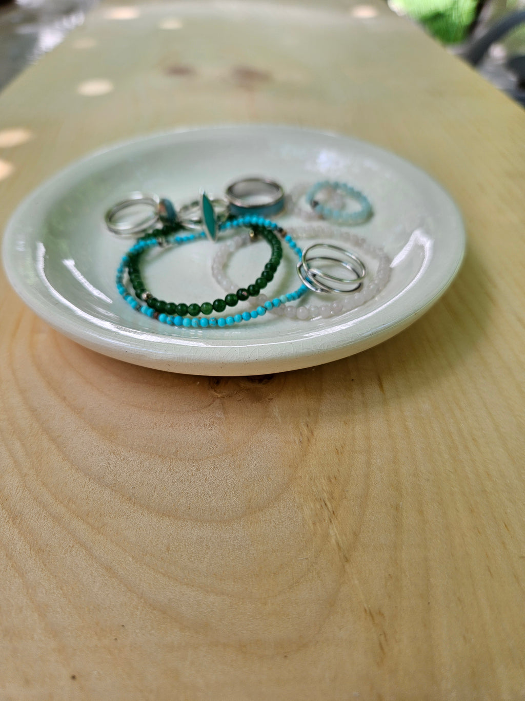 White Ceramic Ring Dish