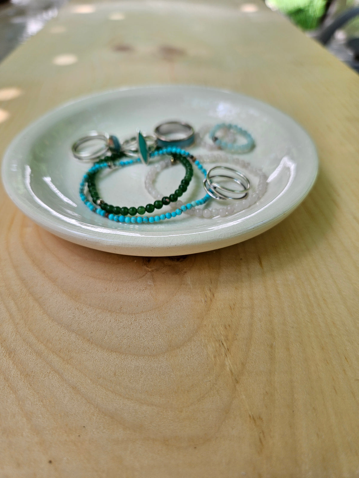 White Ceramic Ring Dish