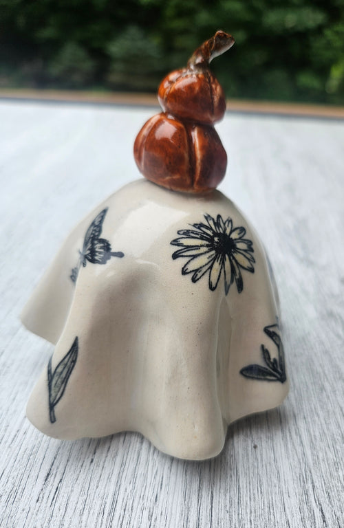 Botanical Tea Light Ghost – Double Pumpkin Crown