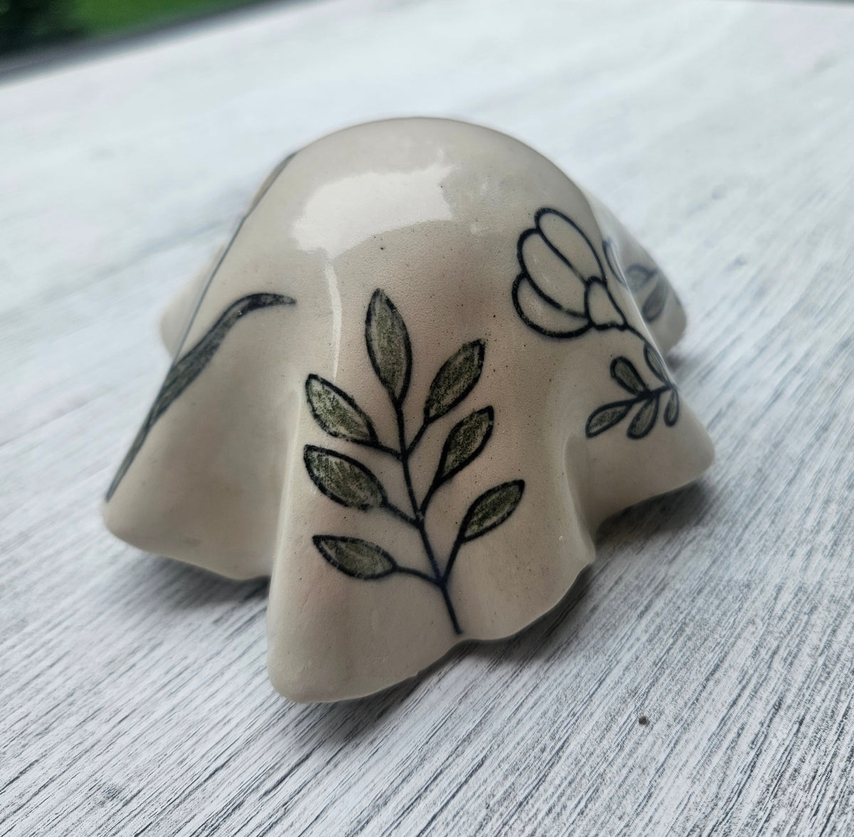 Botanical Tea Light Ghost – Pumpkin Companion