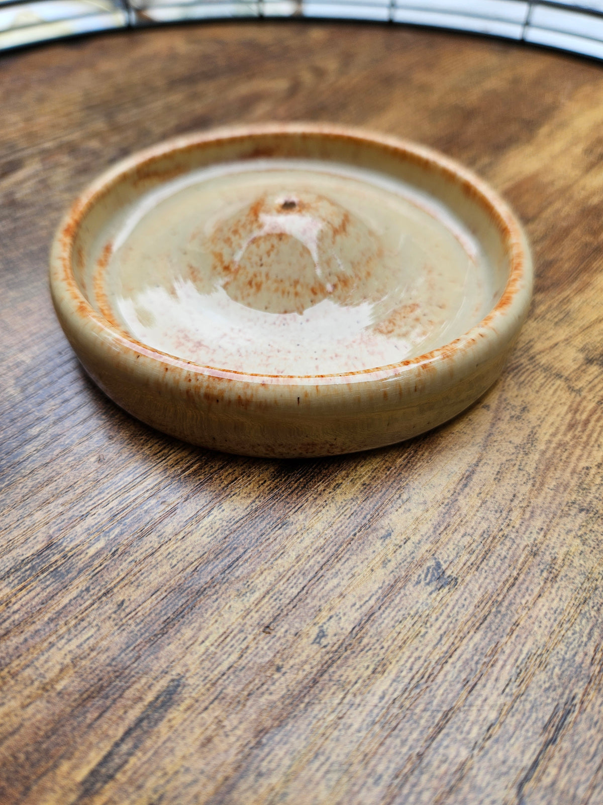 Handmade Ceramic Incense Burner — Amber Speckle
