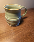 Wheel-Thrown Stoneware Coffee Cup – Mid-Fire Green Glaze