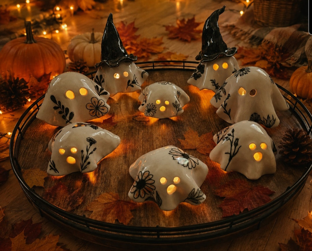 Mini Botanical Tea Light Ghost